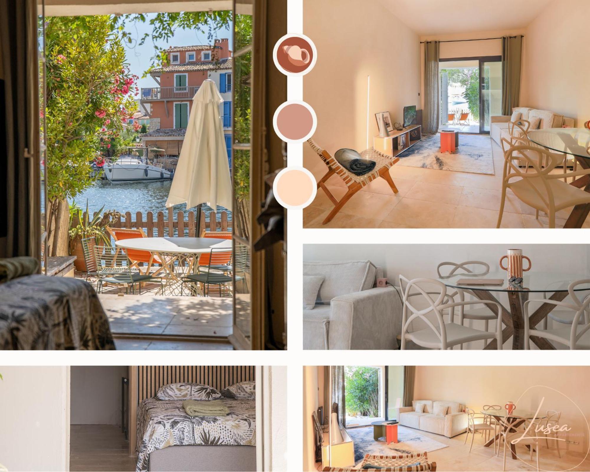 Appartement Amour Terrasse Sur L'Eau Grimaud Exterior foto